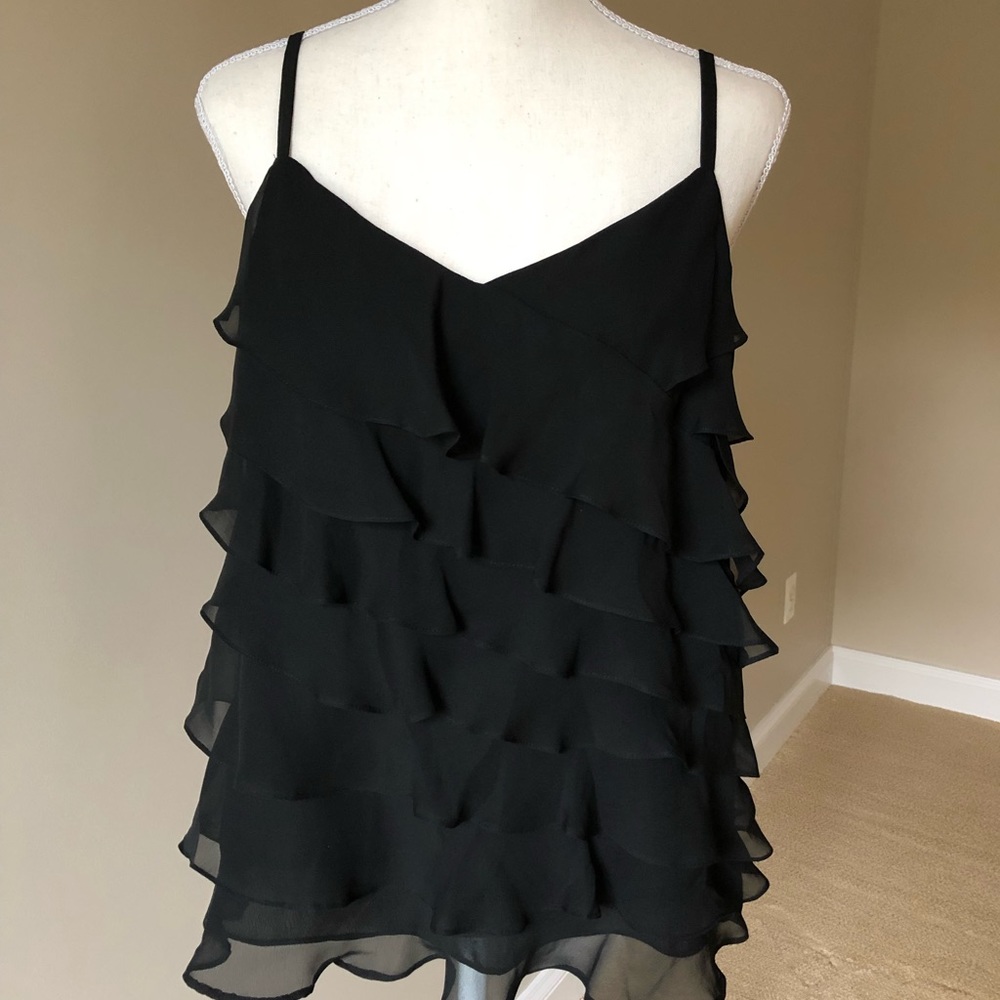 Ann Taylor Ruffle Tank, Flapper style, size 8